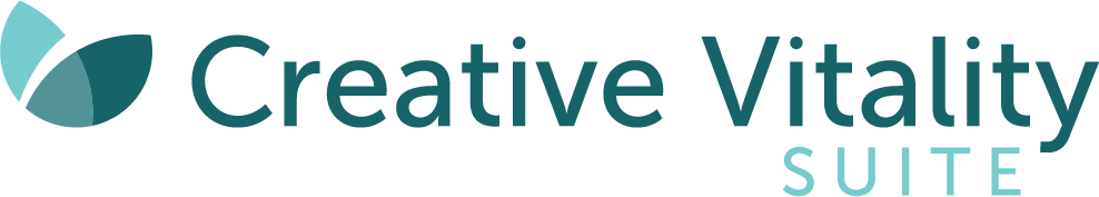 A dark green and teal CVSuite logo.